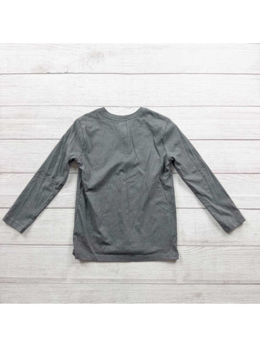 Wonder Nation Boys Long Sleeve Henley Gray Shirt 6-7 - Picture 3 of 3